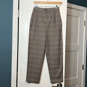 Sportsgirl (Australian Brand) high waist checkered 7/8 length pants
